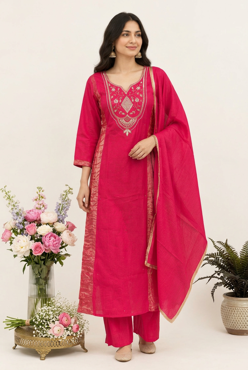 Riva Mul Chanderi suits