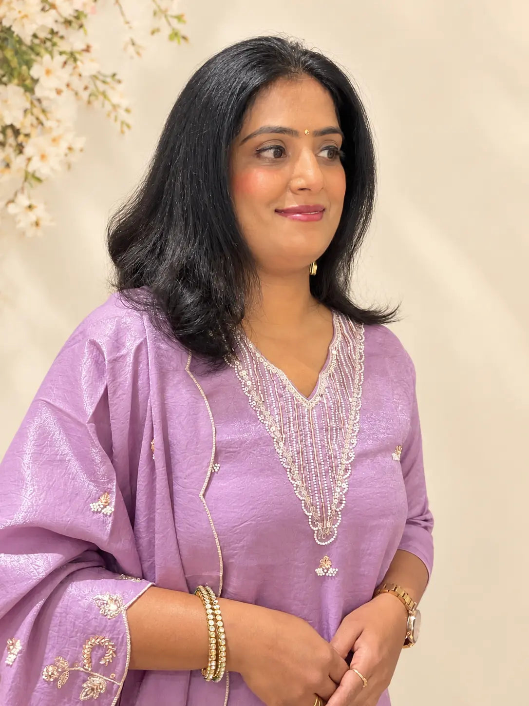 Amber Premium Purple Color Suit Set