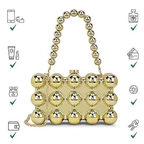 Clutch Cherish Rectangle Golden Color