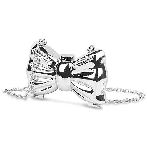 Clutch Mini Bow Style Silver Color