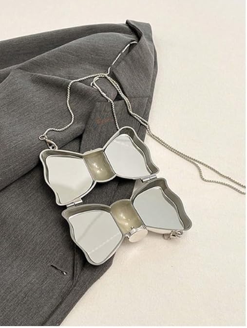 Clutch Mini Bow Style Silver Color