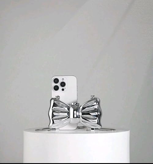 Clutch Mini Bow Style Silver Color