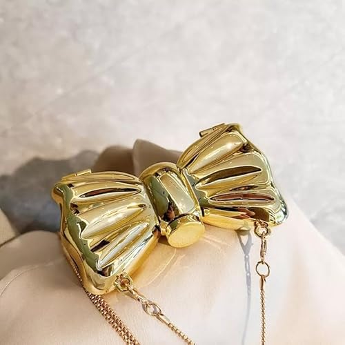 Clutch Mini Bow Style Golden Color
