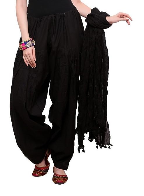 Black Cotton Salwar Pant Suit SRROY320308 – ShreeFashionWear