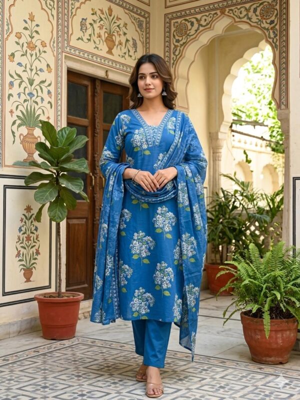 Cotton Block printed suit set