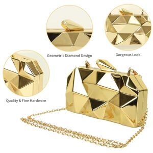 Metallic Acrylic Box Clutch Bag