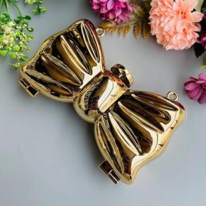 Bow Clutch Purse Metallic Acrylic MINI